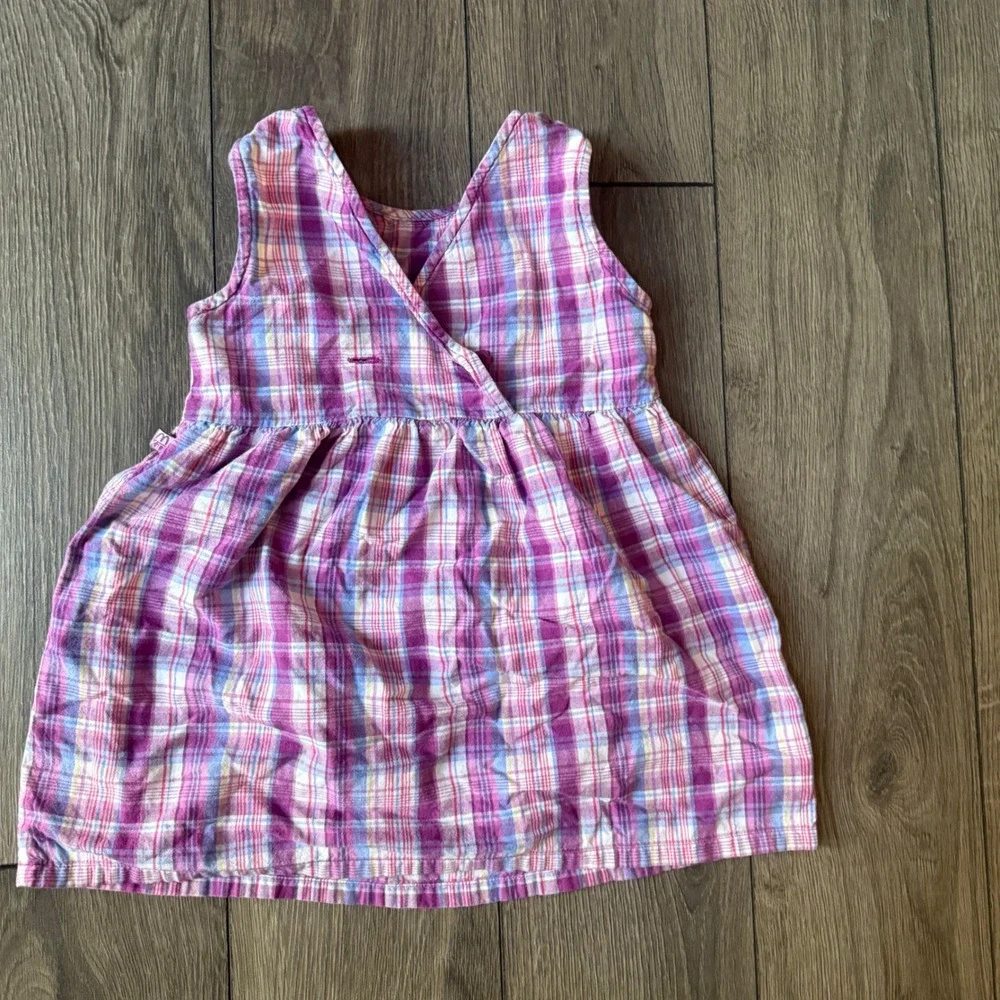 McKids y2k vintage Girls 4T‎ Plaid Dress Wild Iris Floral